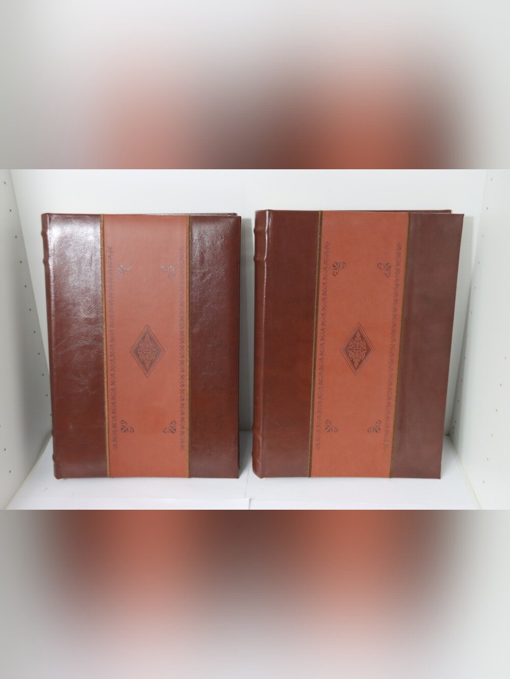 Vintage 13"×9"  Brown Photo Albums - Set of 2